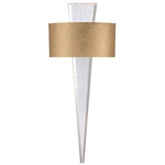 Palladian Wall Light - Floor Model - Gold Leaf / Clear Seedy