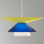 Lady Galala Pendant - White / White / Blue / Yellow