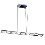 Quadra Down Light Linear Suspension - Floor Model - Polished Chrome / Frosted