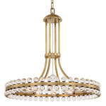 Clover Chandelier - Floor Model - Aged Brass / Clear