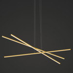 Pix Sticks Cirrus D1 Lens Suspension - Floor Model - Satin Brass / White Lens