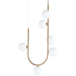 Contour Pendant - Floor Model - Heritage / White Glass