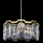 Piatta Pendant - Brushed Brass / Crystal