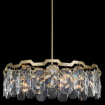 Piatta Pendant - Brushed Brass / Crystal