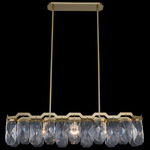 Piatta Island Light - Brushed Brass / Crystal