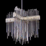 Piovere Pendant - Polished Chrome / Firenze Clear