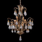 Tulipani Chandelier - Winter Brass / Firenze Clear