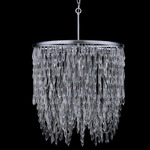 Frangia Pendant - Polished Chrome / Firenze Clear