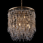 Frangia Pendant - Brushed Champagne Gold / Firenze Clear