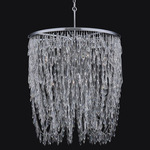 Frangia Pendant - Polished Chrome / Firenze Clear