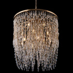 Frangia Pendant - Brushed Champagne Gold / Firenze Clear