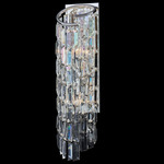 Vortice Wall Sconce - Polished Silver / Firenze Clear