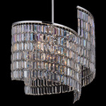 Vortice Pendant - Polished Silver / Firenze Clear