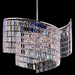 Vortice Pendant - Polished Silver / Firenze Clear