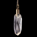 Diamante Pendant - Winter Brass / Crystal