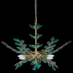 Alloro Pendant - Brass / Green
