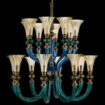 Tinta 2 - Tier Chandelier - Winter Brass / Firenze Clear