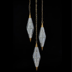 Allungato Multi Light Pendant - Brass / Crystal