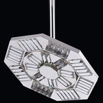Tempo Pendant - Polished Silver / Firenze Clear