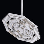 Tempo Pendant - Polished Silver / Firenze Clear