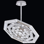 Tempo Pendant - Polished Silver / Firenze Clear