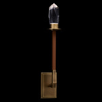 Misto Tall Wall Sconce - Satin Brass / Firenze Clear