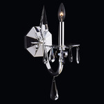 Passo Wall Sconce - Polished Silver / Firenze Clear