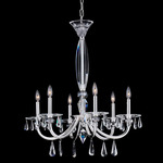 Passo Chandelier - Polished Silver / Firenze Clear