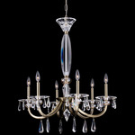 Passo Chandelier - Brushed Brass / Firenze Clear