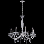Passo Chandelier - Polished Silver / Firenze Clear