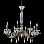 Passo Chandelier - Brushed Brass / Firenze Clear