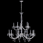 Passo Chandelier - Polished Silver / Firenze Clear