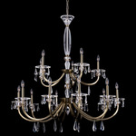 Passo Chandelier - Brushed Brass / Firenze Clear