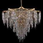 Cadere Chandelier - Gold / Firenze Clear
