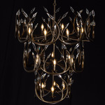 Chalet Chandelier - Dark Bronze / Firenze Clear