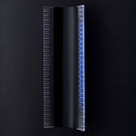 Tonalita Indoor / Outdoor Wall Light - Matte Black / Firenze Clear