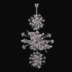 Constellation Colorata 3 - Tier Pendant - Polished Chrome / Firenze Mixed