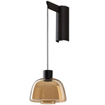 Drep A/01 Wall Light - Black / Amber Mirror