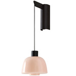 Drep A/01 Wall Light - Black / Opal Nude
