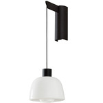 Drep A/01 Wall Light - Black / Opal White