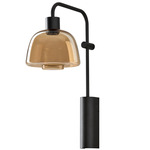 Drep A/04 Wall Light - Black / Amber Mirror