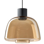 Drep S/01 Pendant - Black / Amber Mirror