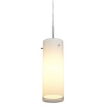 Cyrus Pendant - Matte Chrome / White