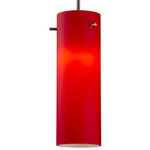 Titan 1 Pendant - Matte Chrome / Red