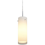 Cyrus Pendant - Matte Chrome / White