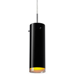 Cyrus Pendant - Chrome / Black / Gold Inner