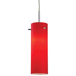 Titan 1 Pendant - Chrome / Red