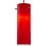Titan 1 Pendant - Matte Chrome / Red