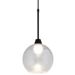 Bobo 3 Pendant - Black / Clear Bubbled