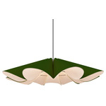 Delfina Acoustic Pendant - Black / Green / Natural Acoustic